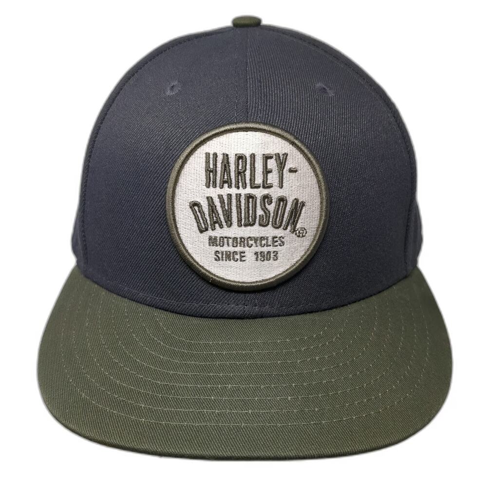 New Era Harley-Davidson Motorcycles Gray Baseball Cap Hat 7 5/8 Fitted 59FIFTY
